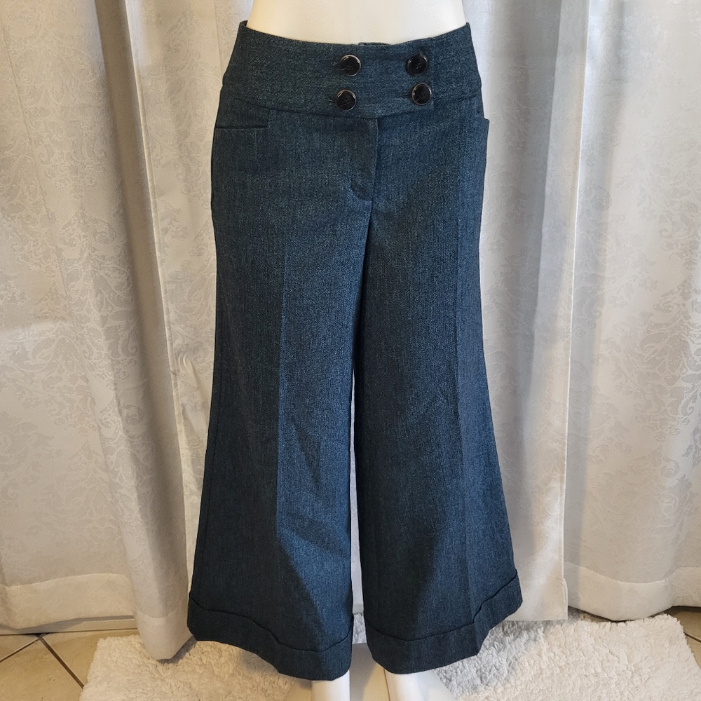 Express Dising Studio Women's Dress Wool Blended Trouser, Pants, Size 10,Green